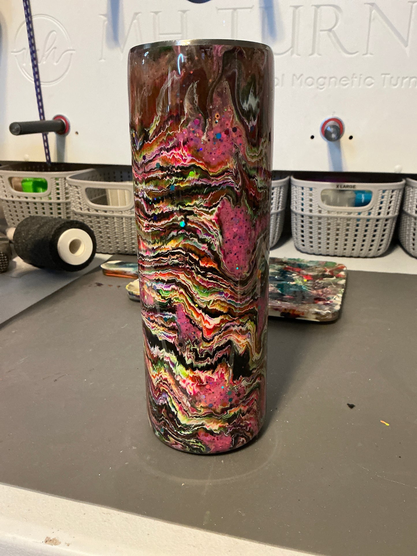 #13) 30oz Skinny Blurred Lines SOLD