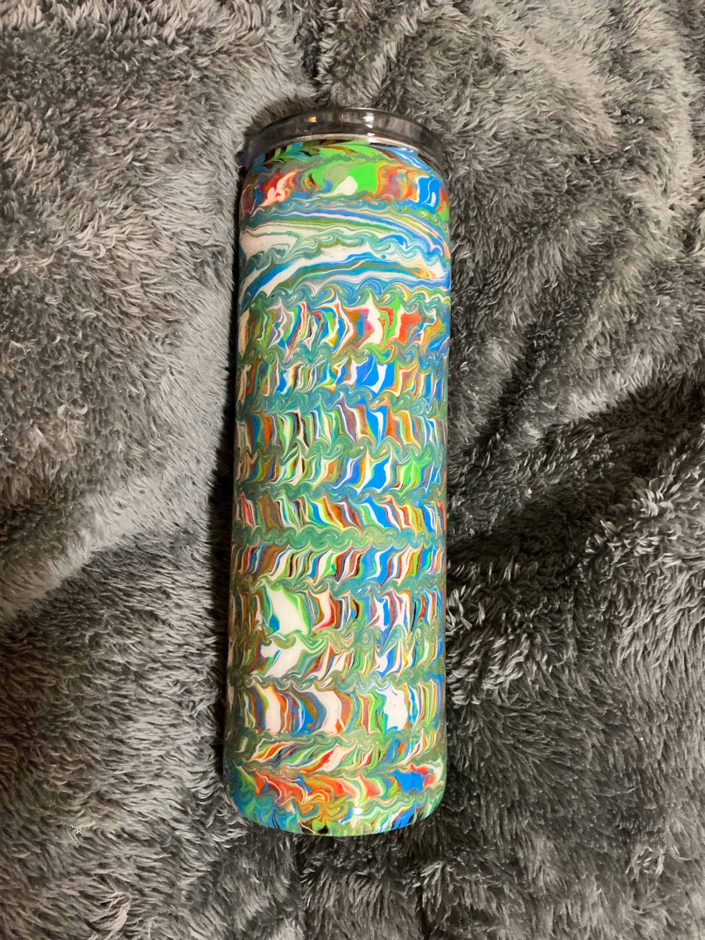 #1.) 30oz Skinny - Angelwings w/ GLOW made by Brooke - LINDA SOLD