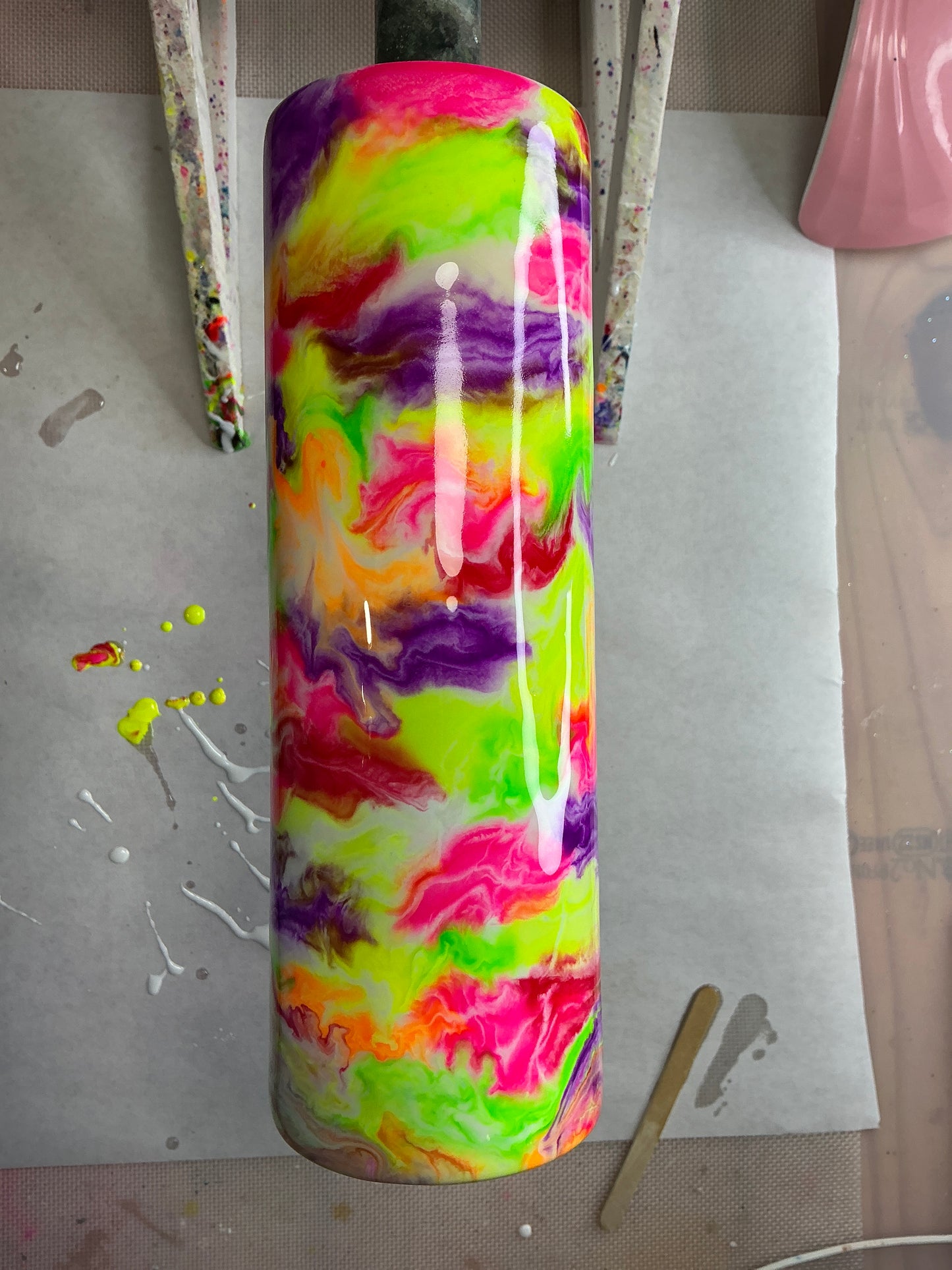 30oz Neon glow ink drop made by YaYa SOLD