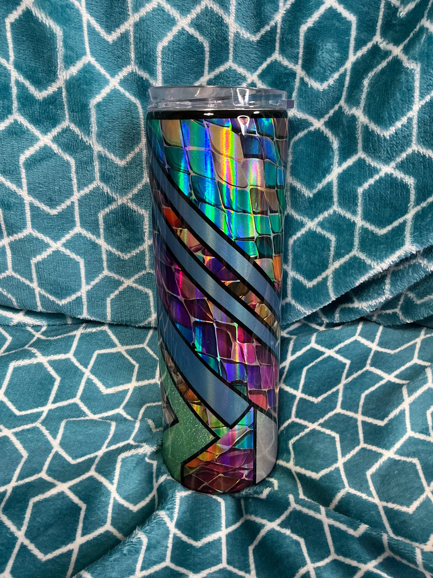 30oz Skinny Shattered Glass