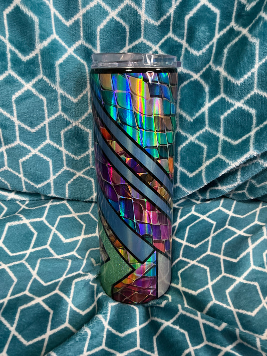 30oz Skinny Shattered Glass