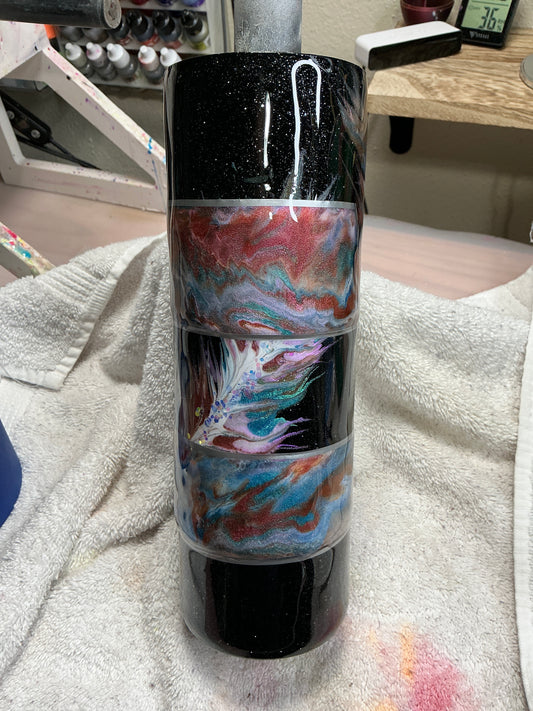 #42) 30oz Skinny Feather Chaos - BRENN SOLD