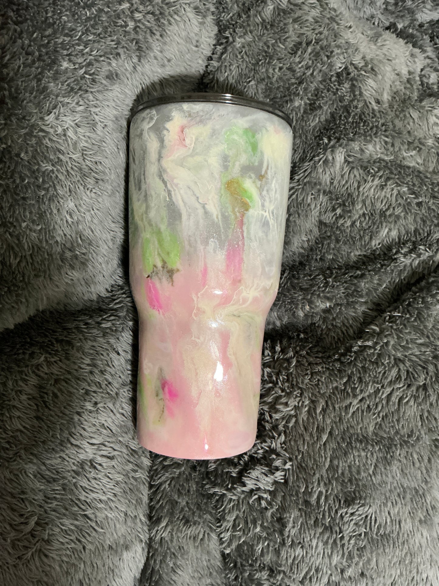 30oz Twisted Curve - Marble w/ GLOW made by Brooke SOLD