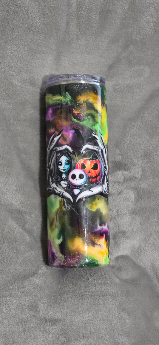 #18)    30oz Skinny Halloween Glow KRISTI SOLD