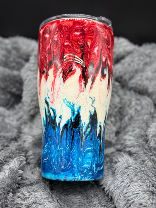 30oz Modern Curve RWB Colormelt SOLD